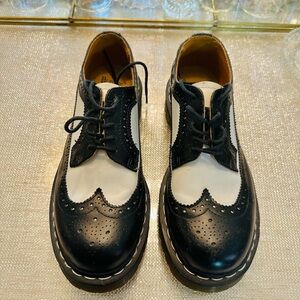 Dr. Martin Classic Black and White Men's Brogues